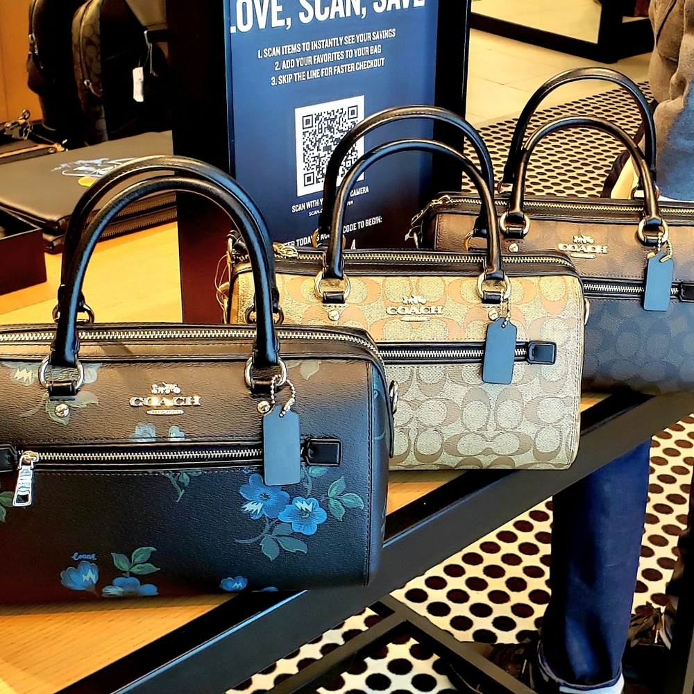 COACH CROSSGRAIN LEARHER ROWAN SATCHEL  MLTI/CLR